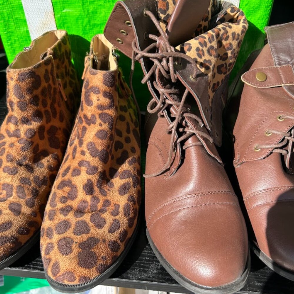 leopard print boot